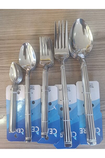 Yüsra Shop 30 Piece Yüsra Model Spoon Set Is Suitable for Daily Use (Stainless Steel)