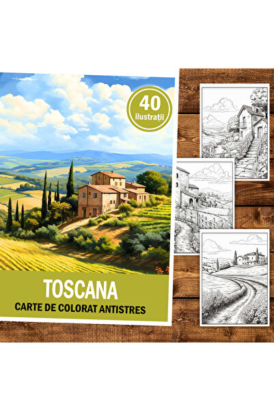 Legendary Gifts Carte de pictură, 50 de ilustrații, Toscana