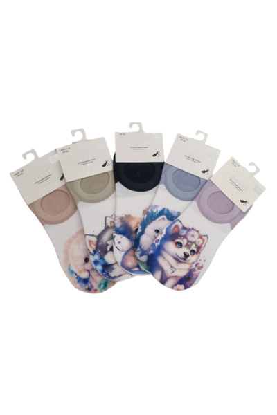OEM Set of 5 pairs of women's socks, various colors, size 35-42