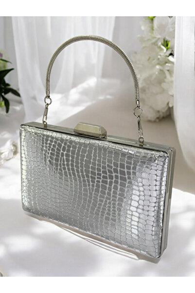 Wedding Fashion Geantă de seară cu model cu sclipici laser, crocodil, crocodi...