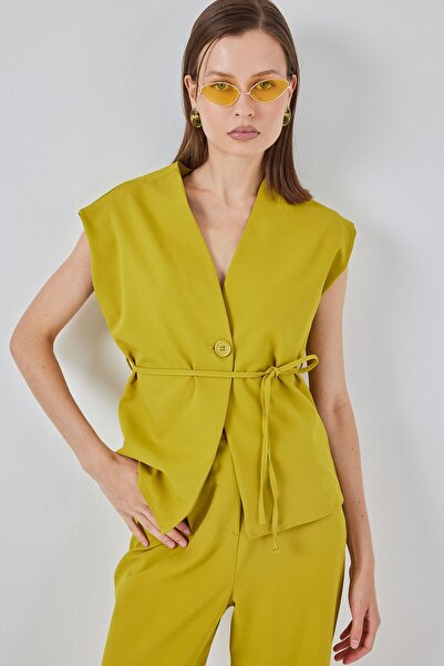 Hiccup Bdart V-Neck Buttoned Blouse & Wide Leg Pants Set