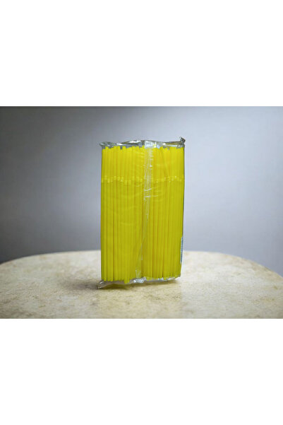 Dolphin İnce,Uzun, Körüklü, Sarı Renkli,200Lü Pakette Pipet