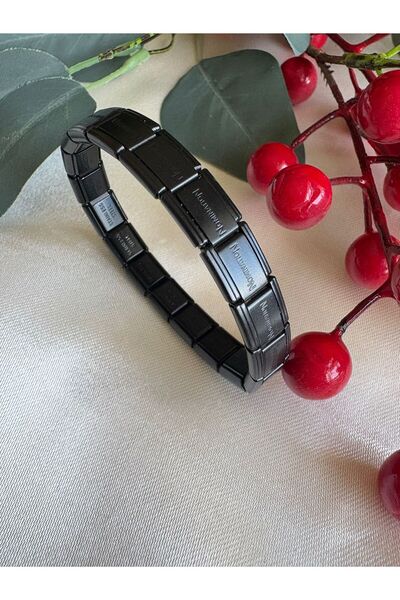PINARIN TAKI DÜNYASI AKSESUAR İtalyan Bileklik Nomi Bileklik Unisex Çelik Bil...