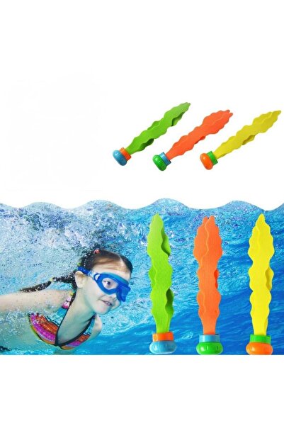 Hyd Çocuk Dalış Oyuncakları Nefes Kapatma Eğitim Oyunu Fosforlu Yosun Yüzme Havuzu Banyo Oyuncağı 3 Set