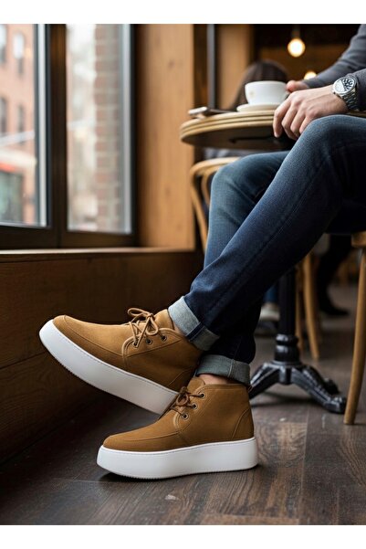 BOA BA0550 İçi Kürklü Bağcıklı Taba Erkek Tarz Spor Bot