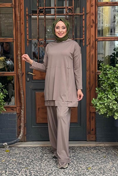 Ceremony Pantolonlu Takım W-6955 Vizon