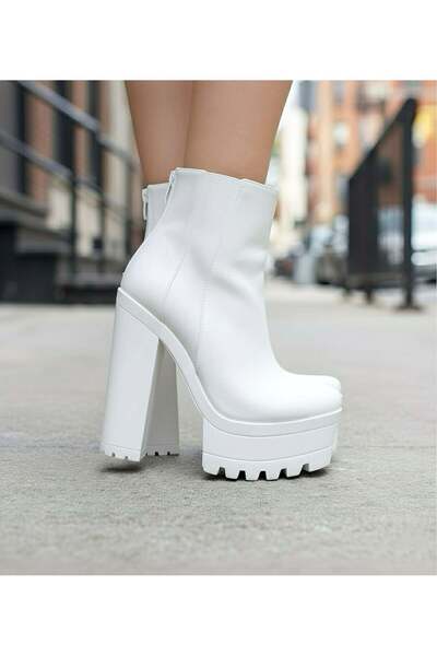 Modanizm Xaria Dolgu Deri Topuklu Bot
