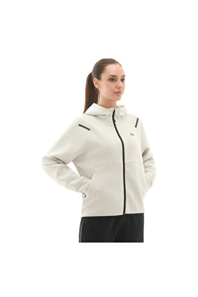 Under Armour A1379842-110 Unstoppable Fleece Fz Women's Jacket Cream