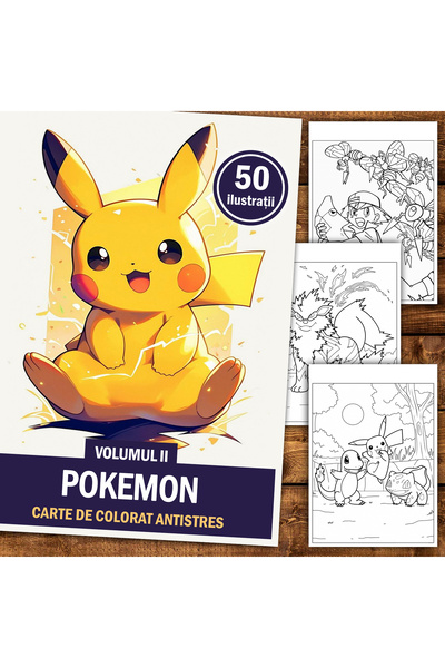Legendary Gifts Carte de pictură, 50 de ilustrații Pokemon - Volumul II