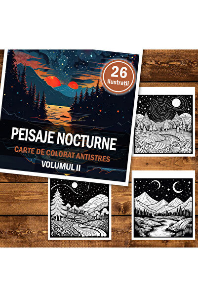 Legendary Gifts Carte de pictură, 26 ilustrații Peisaje nocturne - Volumul II...