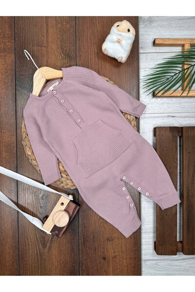 Kids Kingdom Kangaroo Pocket Thin Knitwear Baby Girl Jumpsuit