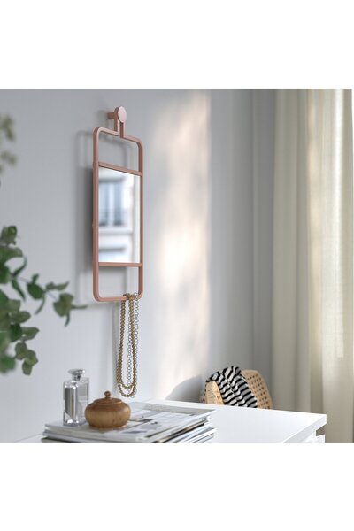 IKEA Mirror, Wall Hanging/Pink, 22x48 cm