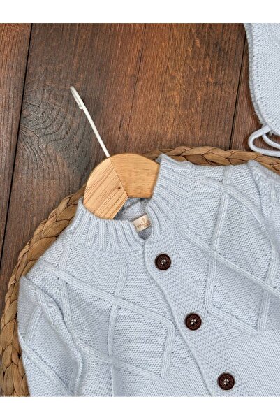 Kids Kingdom Winter Cotton Soft Knitwear Hat Set Baby Boy Jumpsuit