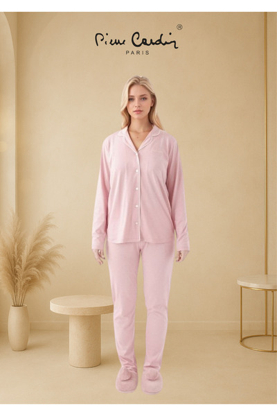 Pierre Cardin Women's Clothing Cotton & Modal Long Sleeve Boxed 2-Piece Shirt Pajama Set (Modal Shorts with Gift)