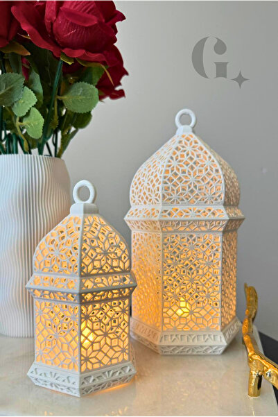 Giposi Orient Led Aydınlatmalı İkili Dekoratif Obje