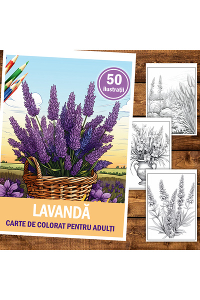 Legendary Gifts Βιβλίο ζωγραφικής, 50 εικόνες, Λεβάντα