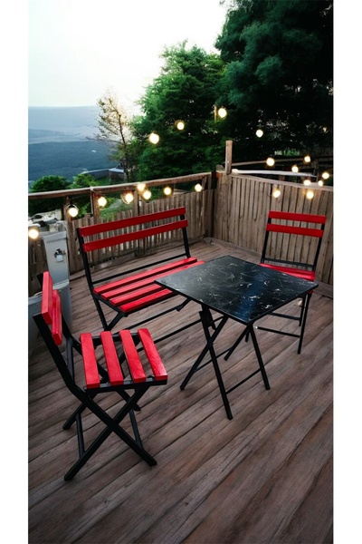 Modern Style Home Modern Balkon Bahçe Mutfak Bistro Set Katlanır Masa-sandalye