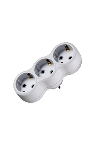 Klaus 3 Pieces, Triple Rectangular Grounded Socket, KE30110 (10/100)