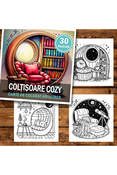 Legendary Gifts Книга за рисуване, 30 илюстрации Уютни кътчета