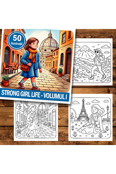 Legendary Gifts Painting book, 50 illustrations Strong Girl Life - Volume I
