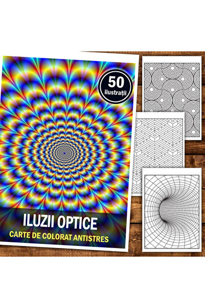 Legendary Gifts Книга за рисуване, 50 илюстрации Оптични илюзии