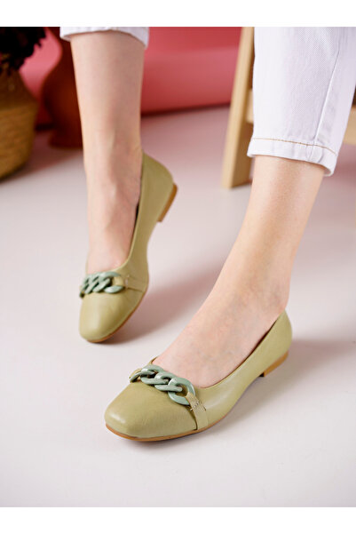 HVZ Exclusive Зелені жіночі повсякденні туфлі з натуральної шкіри
