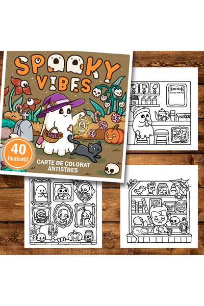 Legendary Gifts Βιβλίο ζωγραφικής, 40 εικονογραφήσεις Spooky Vibes