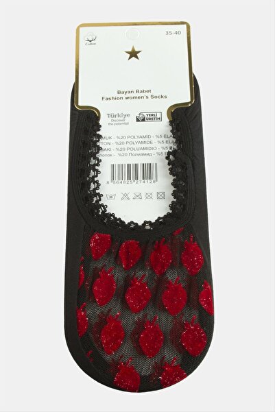 ZERO LAND MTXDPN Strawberry Lace (174425) Къси чорапи - Черни