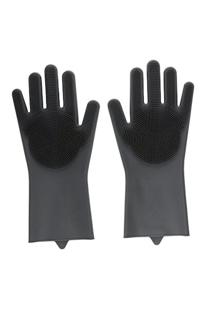 DİRT DEVIL Mănuși de curățare reutilizabile din silicon impermeabile, 32x15,5 cm, gri