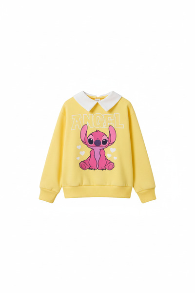 SONGÜLBERİK Girl's Collar Detailed Sweatshirt and Skirt Set