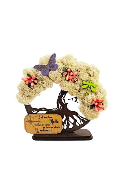 OEM Tablou decorativ „Copacul vieții” cu licheni stabilizați – Mesaj pentru d...