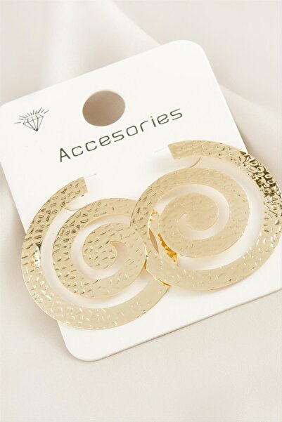 ZERO LAND MTXDPN Spiral Trend (180110) أقراط معدنية - أصفر