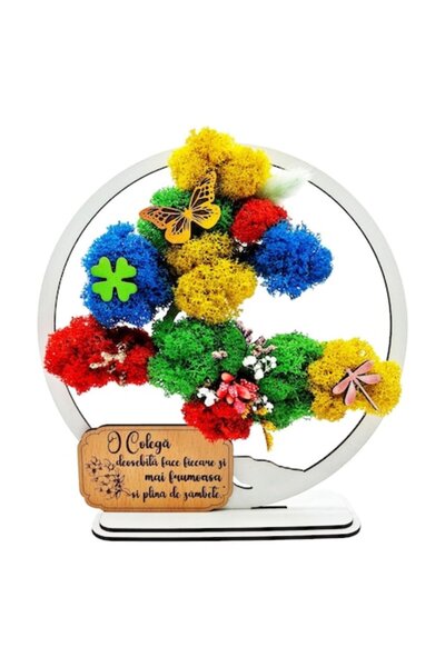 OEM Ramă decorativă - Bonsai cu mușchi stabilizat și accente decorative - Mes...