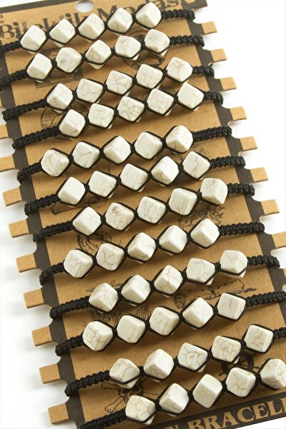 Enseb MTXDPN كيوب مكرامي (171837) سوار مضفر-أبيض