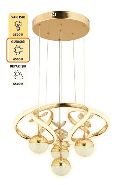 Akgül Lucas 4 Toplu Gold Avize