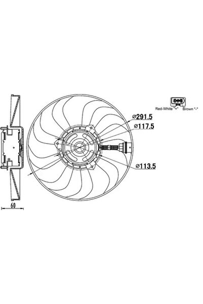 MAHLE CFF167000S Fan Motoru 6QD959455B uyumlu