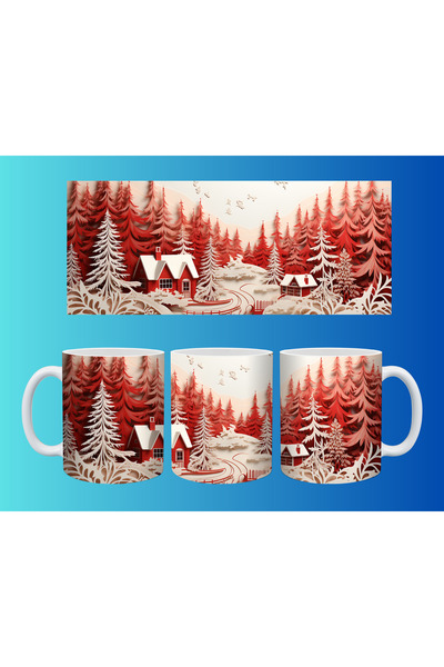 Evion Yılbaşı Çam Ağacı Temalı Kupa – Kışın Sıcacık Hediyesi 1