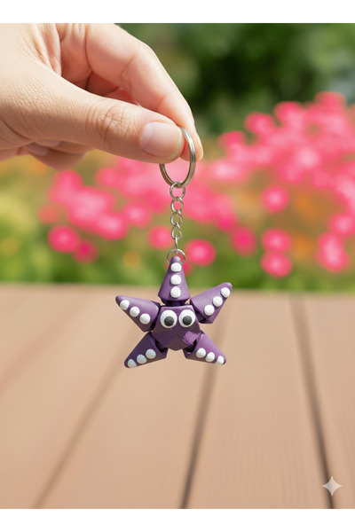 Fluna Design ستار بادي - مجموعة سلسلة مفاتيح نجم البحر الملونة