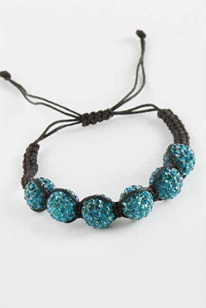 ZERO LAND سوار MTXDPN مصنوع من حجر الماكرومي المضفر (170257) - أخضر بترولي