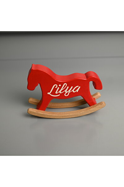 Zyt Tasarım Sallanan At Ahşap Oyuncak Dekor İsimli