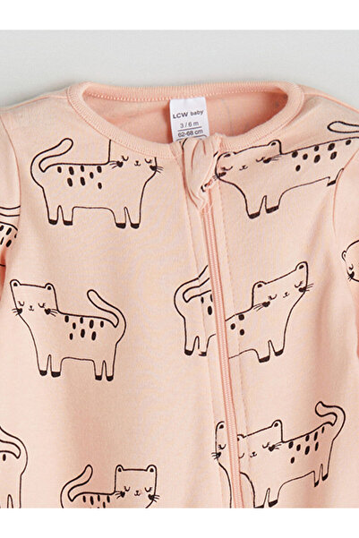 LC Waikiki Pink Printed Strap Girls' Jumpsuit 2-Piece