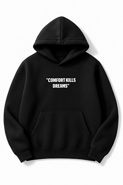 Altair Tr سويت شيرت أسود قصة فضفاضة للجنسين مريح يقتل الأحلام ويجعلك متحمسًا مطبوع بغطاء رأس