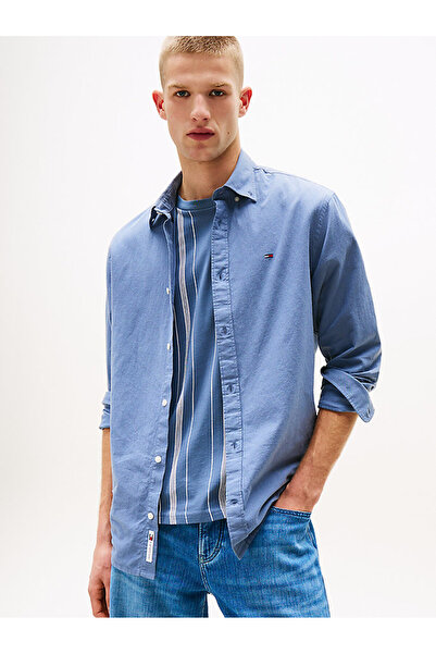 Tommy Hilfiger Tjm Reg Ls Ext Ketem Mixed Blue Men's Shirt