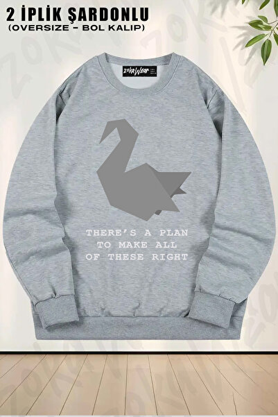 ZOKAWEAR سويت شيرت بتصميم فضفاض للجنسين من Prison Break A Plan مطبوع Design ق...