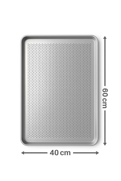 Öz Mutfak 40x60 cm Delikli Alüminyum Poğaça, Ekmek Tepsisi/Tavası