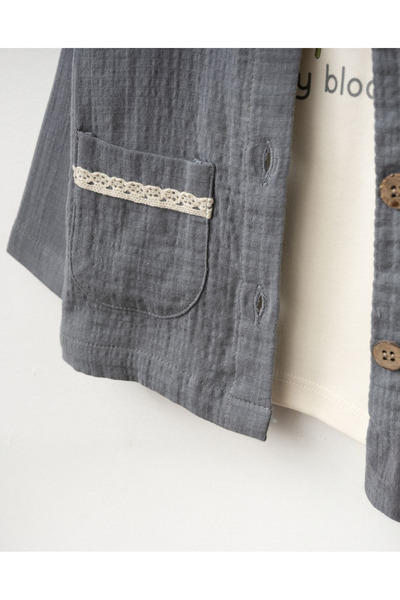 Tly Home Textiles 100% Cotton Muslin 3-Piece Muslin Baby Set |   Jacket, Pants, and Cotton T-Shirt |   6-24 Months