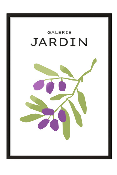 Zestia Slika u crnom okviru, Galerie Jardin Minimalna maslinova grana, poster...