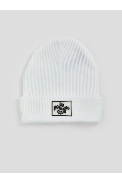 LC Waikiki Rmz Gi̇yi̇m Farkiyla Label Printed Girls' Knitwear Beanie