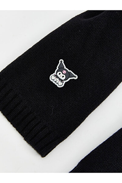 LC Waikiki |   Kuromi Embroidered Girls' Scarf, Beanie and Gloves Set