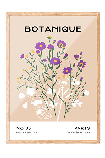 Zestia Slika sa drvenim okvirom, Divlje cveće - Botanique Paris, Poster za de...